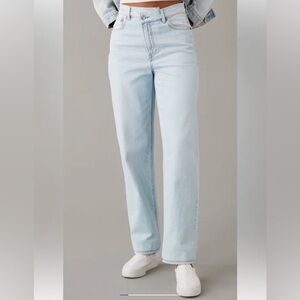 American Eagle Strigid Highest Waist Crossover Baggy Straight Jean